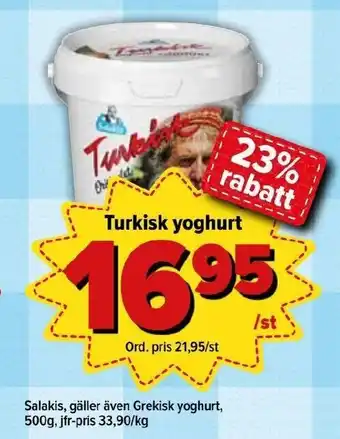 Östenssons Salakis Turkisk yoghurt 500 g erbjuda