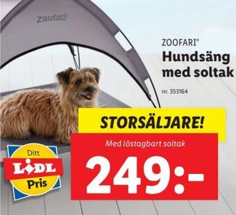 Lidl Zoofari Hundsäng med soltak erbjuda