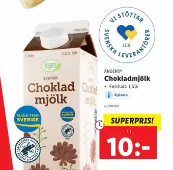 Lidl Ängens Chokladmjölk 1 l erbjuda