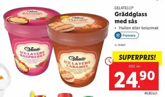 Lidl Gelatelli Gräddglass med sås 500 ml erbjuda