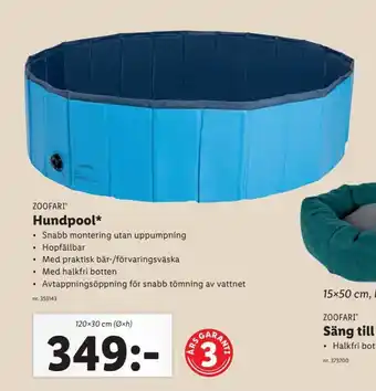 Lidl Zoofari Hundpool 120x30 cm erbjuda