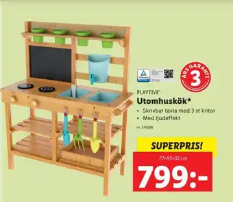 Lidl Playtive Utomhuskök* 77x95x32 cm erbjuda