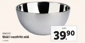 Lidl Ernesto Skål i rostfritt stål 3,45 l erbjuda