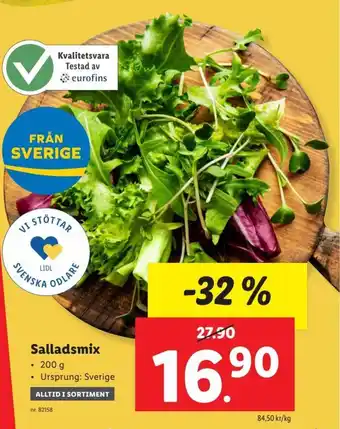 Lidl Salladsmix 200 g erbjuda