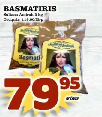 Supergrossen Sultana Amirah Basmatiris 5 kg erbjuda