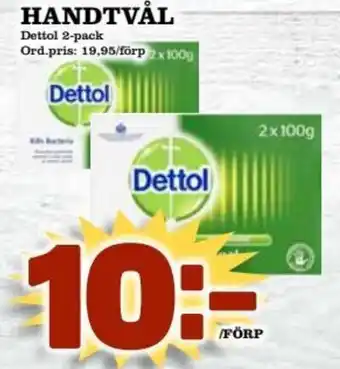 Supergrossen Dettol Handtvål 2-pack erbjuda