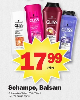 Pekås Schampo, Balsam erbjuda