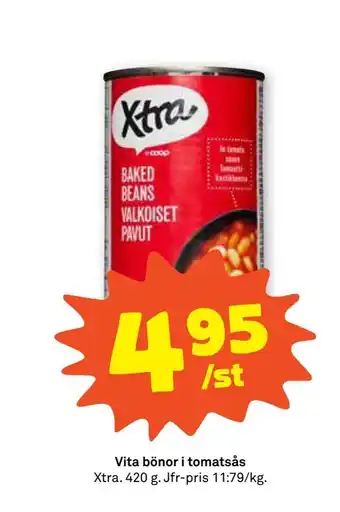Stora Coop Vita bönor i tomatsås erbjuda