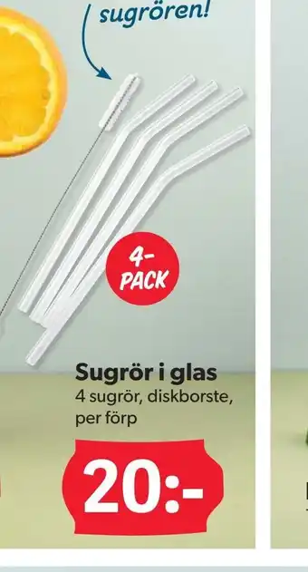 DollarStore Sugrör i glas erbjuda