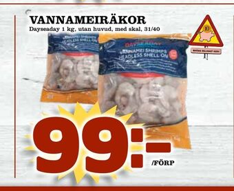 Matdax Vannameiräkor erbjuda