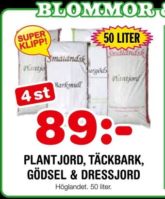Nya Pulsen Plantjord, täckbark, gödsel & dressjord erbjuda
