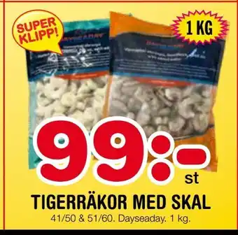 Tigerräkor med skal