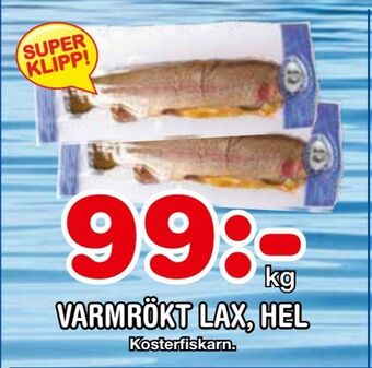 Nya Pulsen Varmrökt lax, hel erbjuda