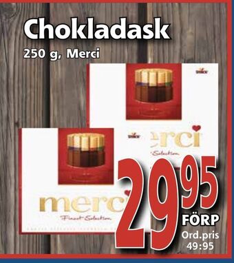 Supergrossen Chokladask erbjuda