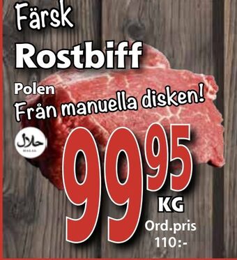 Supergrossen Rostbiff erbjuda