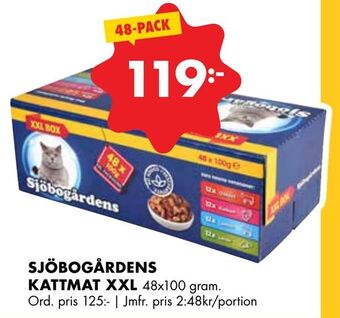 ÖoB Sjöbogårdens kattmat xxl erbjuda