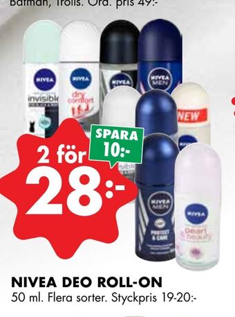 ÖoB Nivea deo roll-on erbjuda