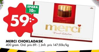 ÖoB Merci chokladask erbjuda