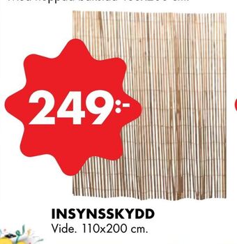 ÖoB Insynsskydd erbjuda