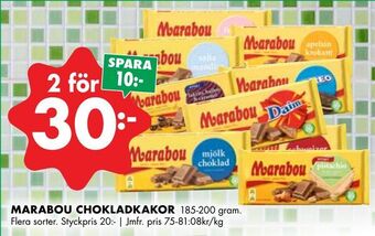 ÖoB Marabou chokladkakor erbjuda