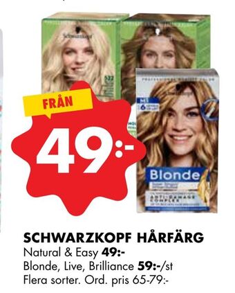ÖoB Schwarzkopf hårfärg erbjuda