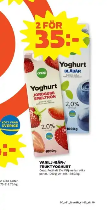 Coop Forum Coop yoghurt erbjuda