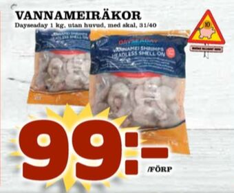 Matdax Dayseaday vannameiräkor erbjuda