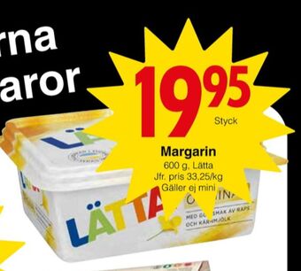 Matöppet Lätta lättmargarin erbjuda