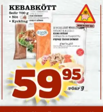 Matdax Sedir kebabkött erbjuda