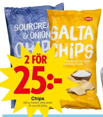 Matöppet Favorit chips erbjuda
