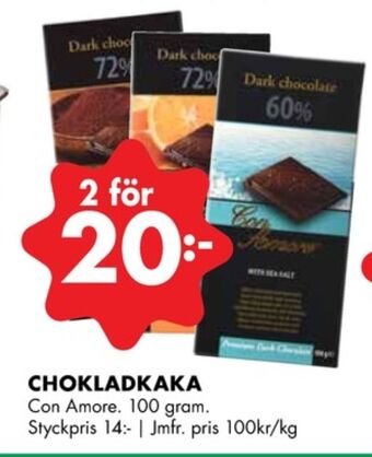 ÖoB Con amore chokladkaka erbjuda