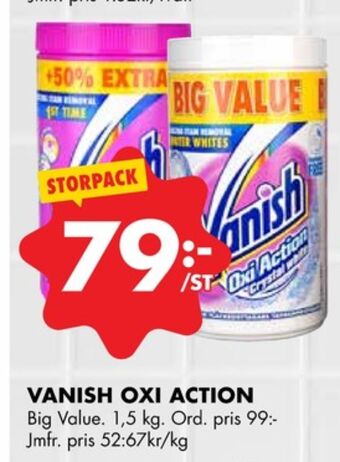 ÖoB Vanish oxi action fläckborttagning erbjuda