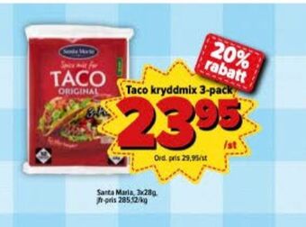 Santa maria taco kryddmix