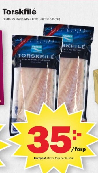 Pekås Feldts torskfilé erbjuda