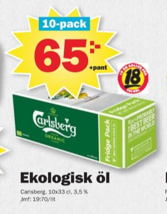 Pekås Carlsberg öl erbjuda