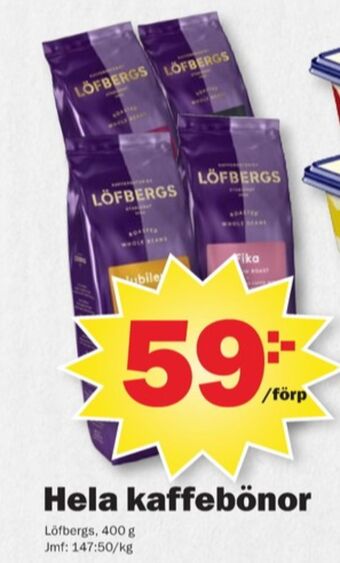 Pekås Jubileum kaffebönor erbjuda