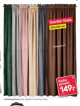 Rusta Elsa form gardiner erbjuda