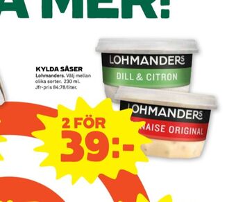 Stora Coop Lohmanders såser erbjuda