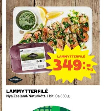 Coop Naturkött lammytterfilé erbjuda