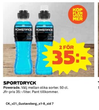 Coop Powerade energidryck erbjuda