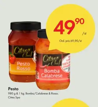 Snabbgross Citres Spa Pesto 980 g & 1 kg erbjuda