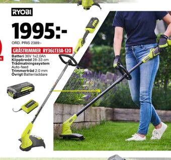 Bauhaus Ryobi grästrimmer erbjuda