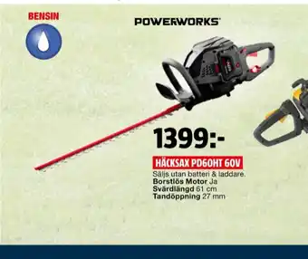 Bauhaus Powerworks häcksax erbjuda