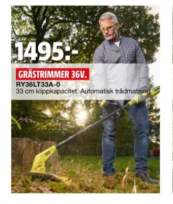 Bauhaus Ryobi grästrimmer erbjuda