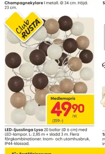 Rusta Cutler ljusslingor erbjuda