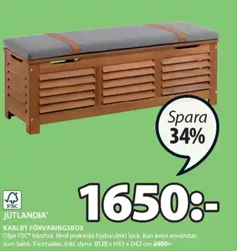 JYSK Jutlandia Karby Förvaringbox 128x43x42 cm erbjuda