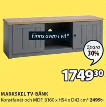JYSK Markskel Tv-Bänk 160 x 54 x 43 cm erbjuda