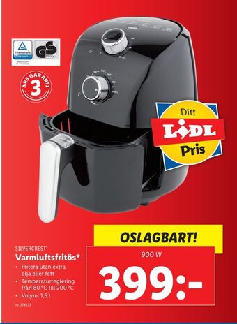 Lidl Varmluftsfritös erbjuda