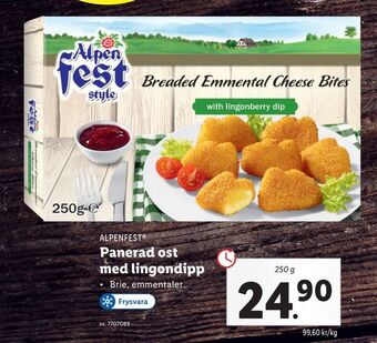 Lidl Panerad ost med lingondipp erbjuda