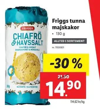 Friggs tunna majskakor